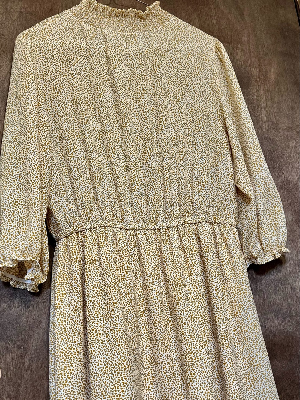 Moa Moa Yellow Ditsy Print Top